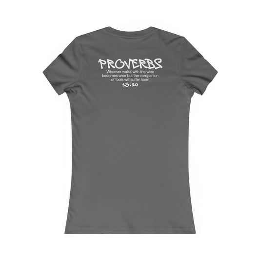 Fitted Proverbs 13:20 T-Shirt