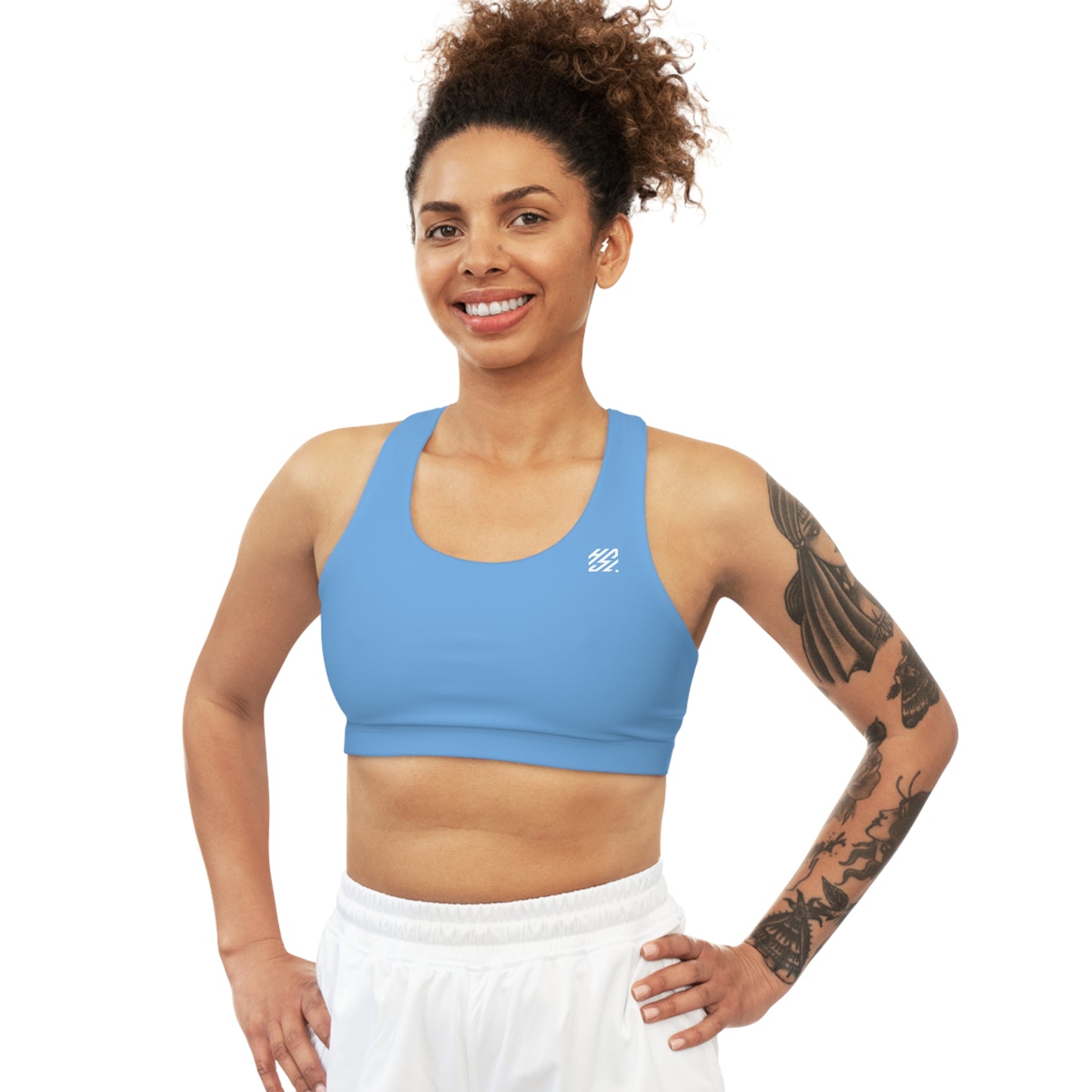 Performance Light Blue Legacy Sports Bra