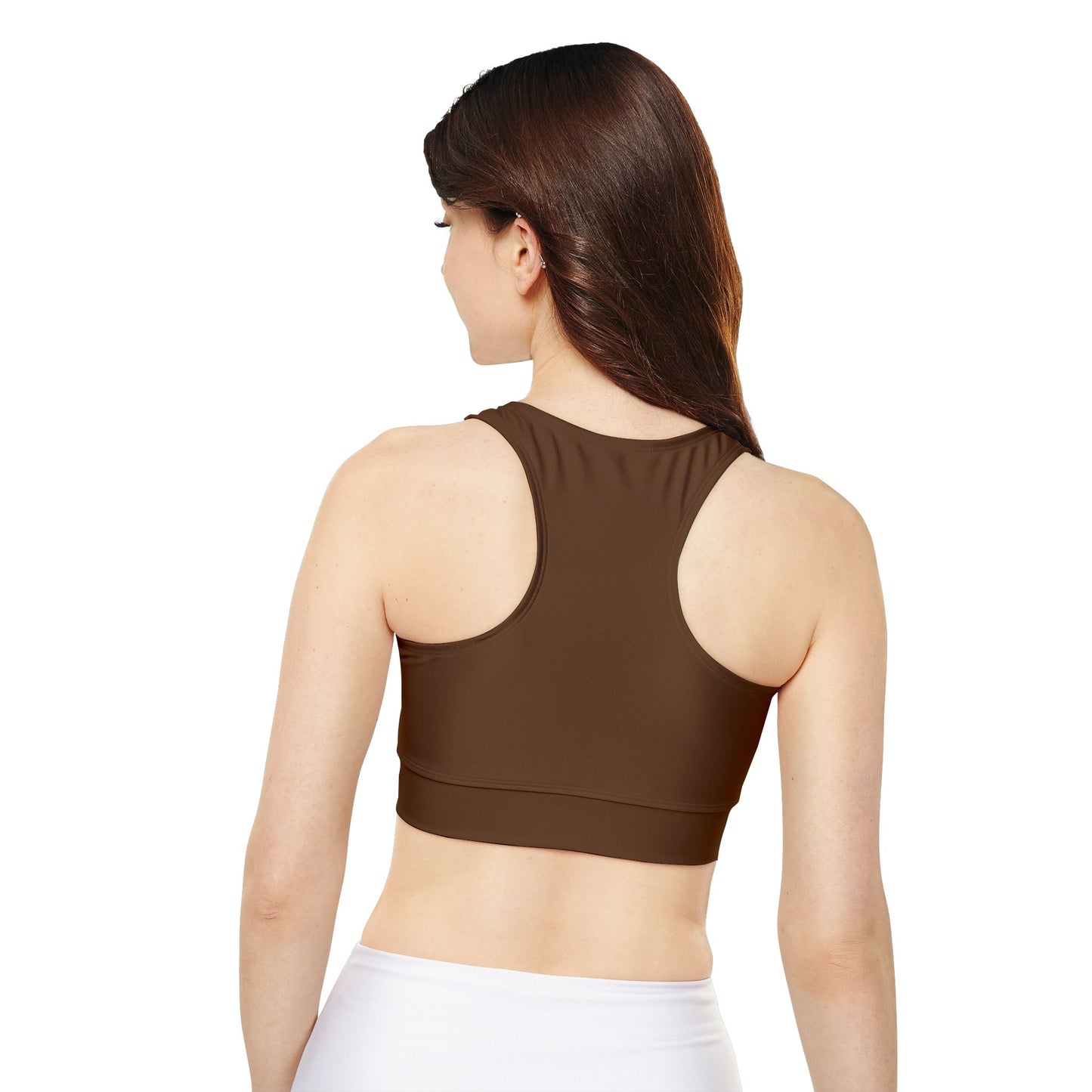 Performance Brown Legacy Padded Sports Bra