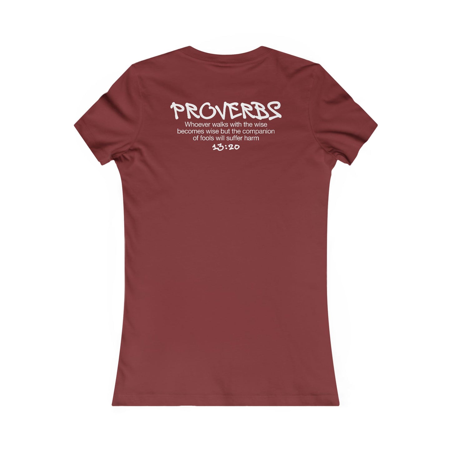 Fitted Proverbs 13:20 T-Shirt